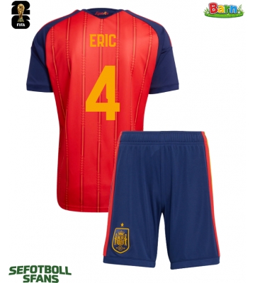 Spanien Eric Garcia #4 Hemmaställ Barn VM 2026 Kortärmad (+ Korta byxor)